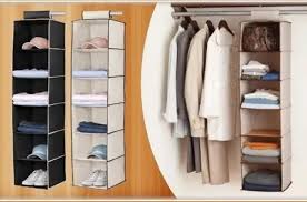 Organizador colgante 6 compartimentos Beige