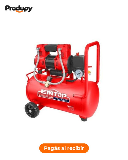 Compresor de aire sin aceite Emtop 24 L 1,5 HP 1100 W (EACPS15243)